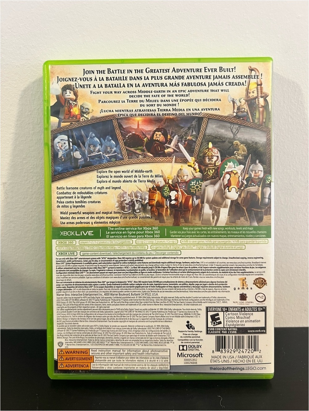 LEGO Lord of the Rings Xbox 360 Platinum Hits CIB Complete Tested - Picture 2 of 4